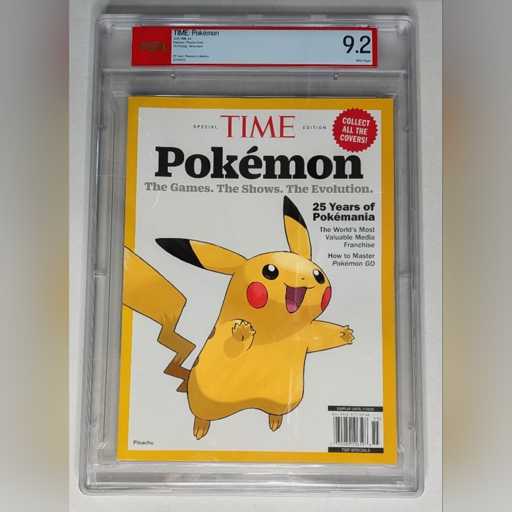 PSA 9.2 - Pikachu - TIME 25 Years Of Pokemon - 7th Print - 7/18/25